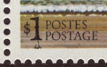 canada726ii black print doubled stamp